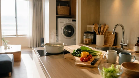 A condominium with a kitchen near Kanazawa Station