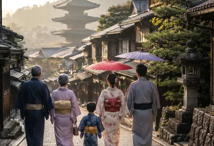 Family kimono in Kyoto